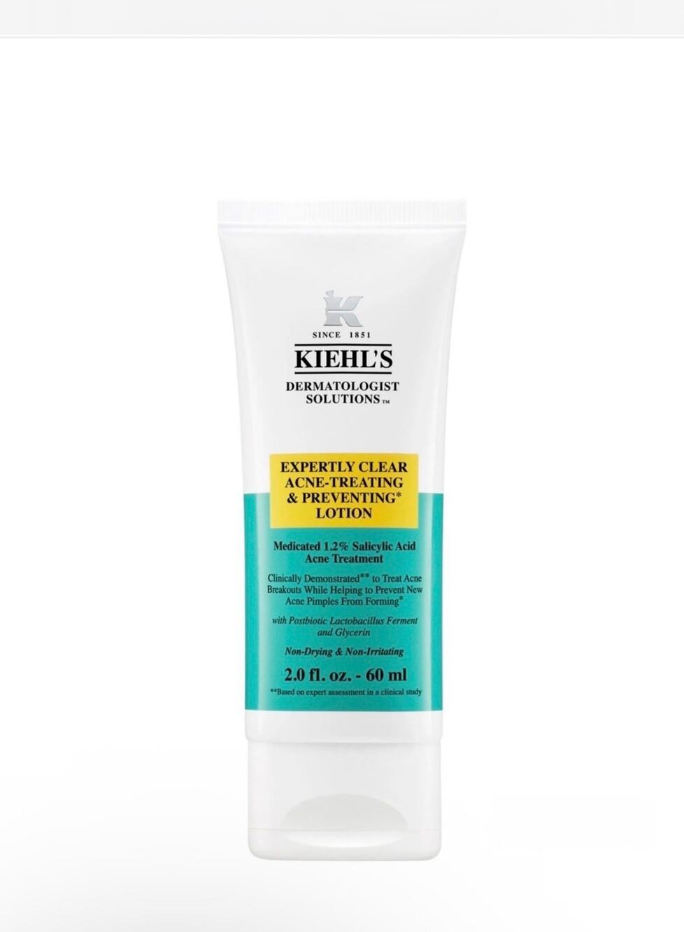 Brand new $39 2 FL  OZ Kiehl's Expertly Clear Acne-Treating & Preventing lotion